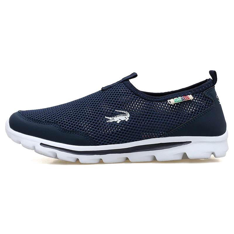 Туфли мужские сетчатые Повседневные Дышащие светильник на одной педали летняя