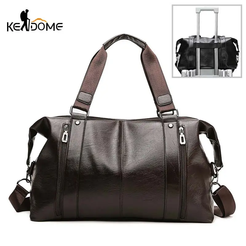 Мужские сумки из натуральной кожи большой Ёмкость дорожная сумка модная через