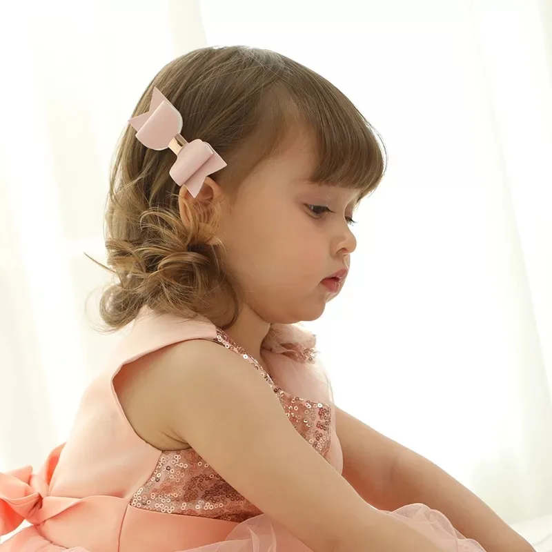 3 шт./компл. блестящие заколки для волос с бантом Русалочки кожаные девочек