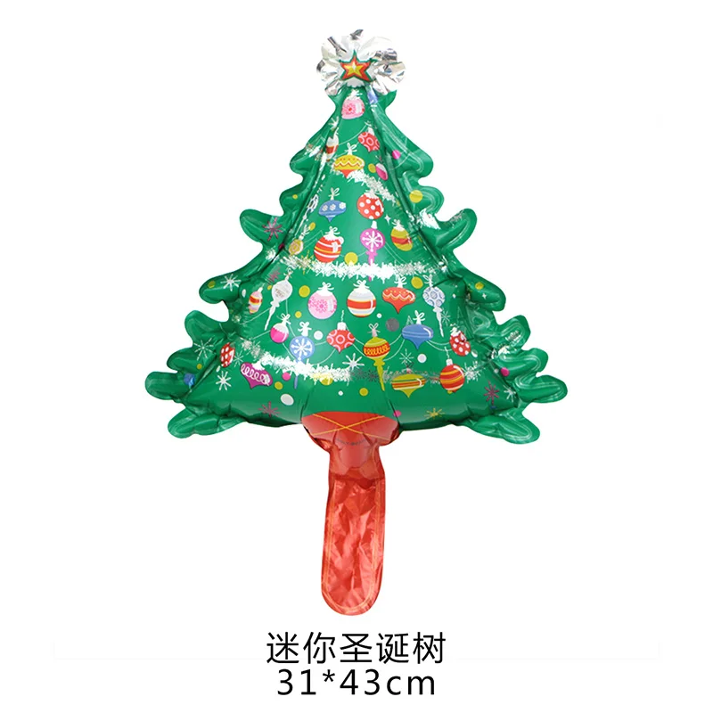 10 шт./компл. Мини Размер Испания счастливый Рождество фольги шары Снеговик Санта