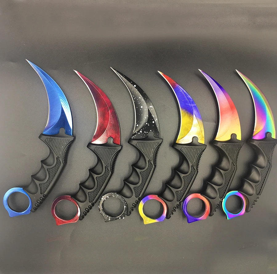 Cuchillo táctico de supervivencia CS GO Karambit, cuchillo de acero inoxidable para acampar, caza, contraataque, juegos, regalo