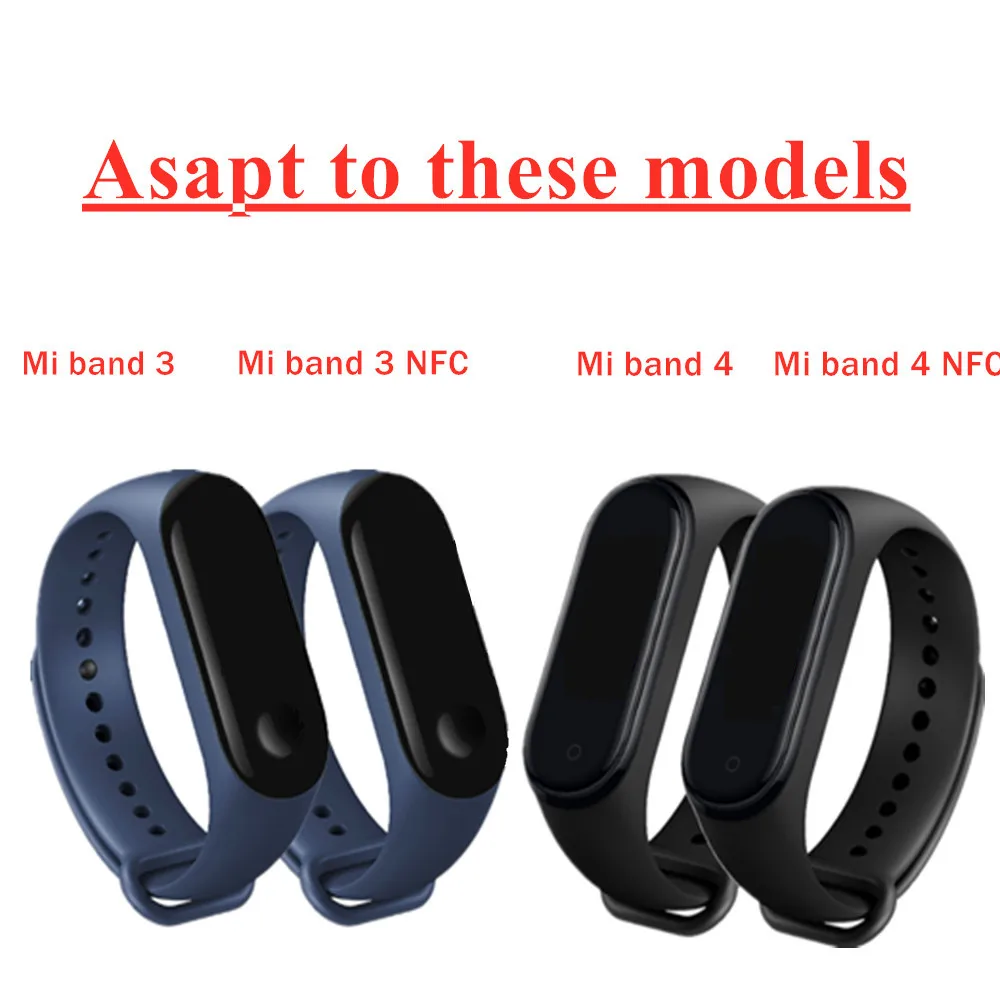 Ремешок mi Band 4 3 силиконовый ремешок на запястье для Xiaomi mi Band 3 4 аксессуары браслет mi band 3 4 сменные двухцветные ремни