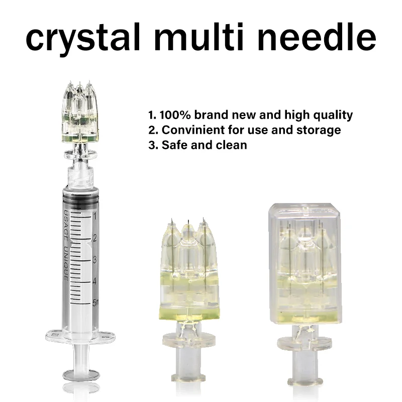 Crystal Multi Needle 5Pins Dermal Filler Injector Mesotherapy Needle For EZ Vacuum Injector Negative Pressure Cartridge Needle