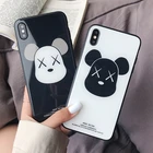 Чехол для Xiaomi Redmi K30 Ultra K20 K40 Pro K30S K30i 8 8A 7A, милый мультяшный медведь, жесткий стеклянный чехол для Xiaomi Redmi Note 8T 7 Pro