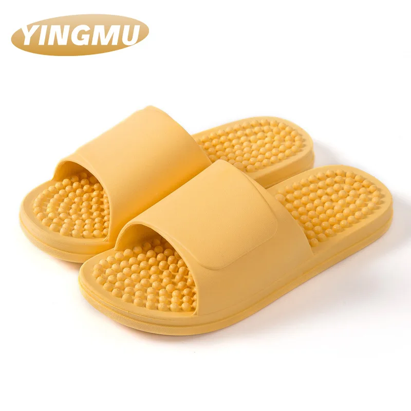 

Massage slippers female summer plantar acupoint soft bottom antiskid home indoor lovers slippers men slippers house slippers