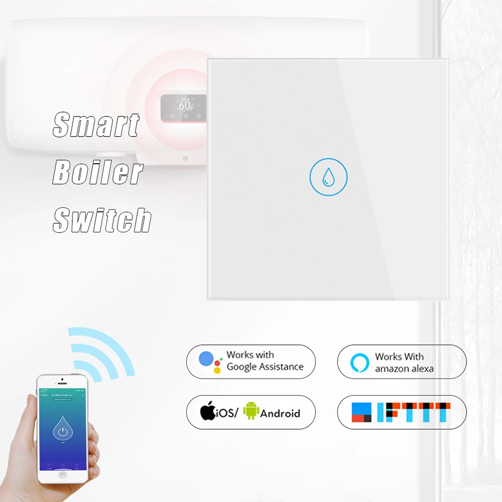 

Wall Smart Wifi Light Switch Inteligente Interruptor Glass Screen Touch Panel Voice Remote Control Wireless by Alexa Google Home