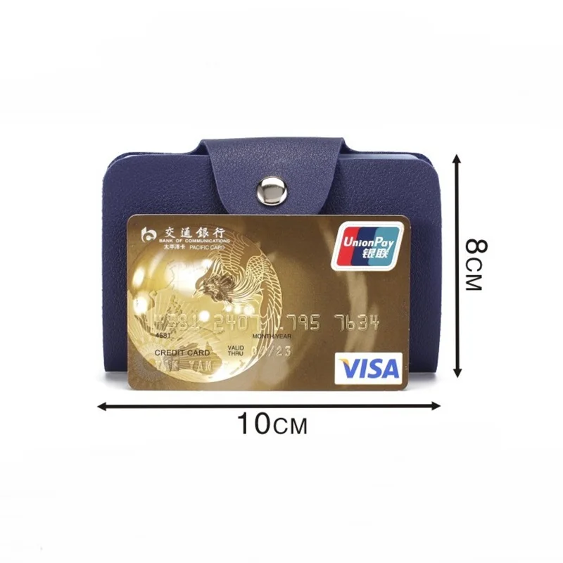 

New Leather Function 24 Bits Card Case Business Card Holder Men Women Credit Passport Card Bag ID Passport Card Wallet 8 Colors