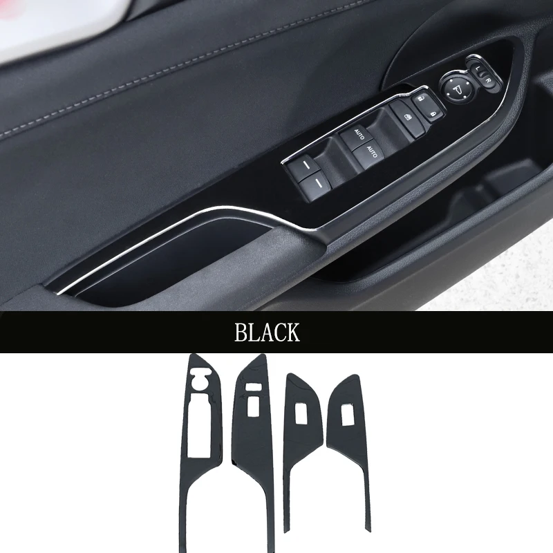 

Накладки на панель подлокотника для Honda Civic 2016-2019 10-го поколения, дверные ручки, декоративные наклейки на раму, аксессуары для интерьера автомобиля