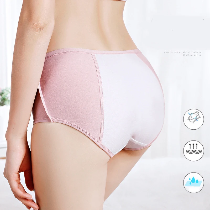 4XL большие размеры новая модель хлопковые непротекаемые менструальные трусики