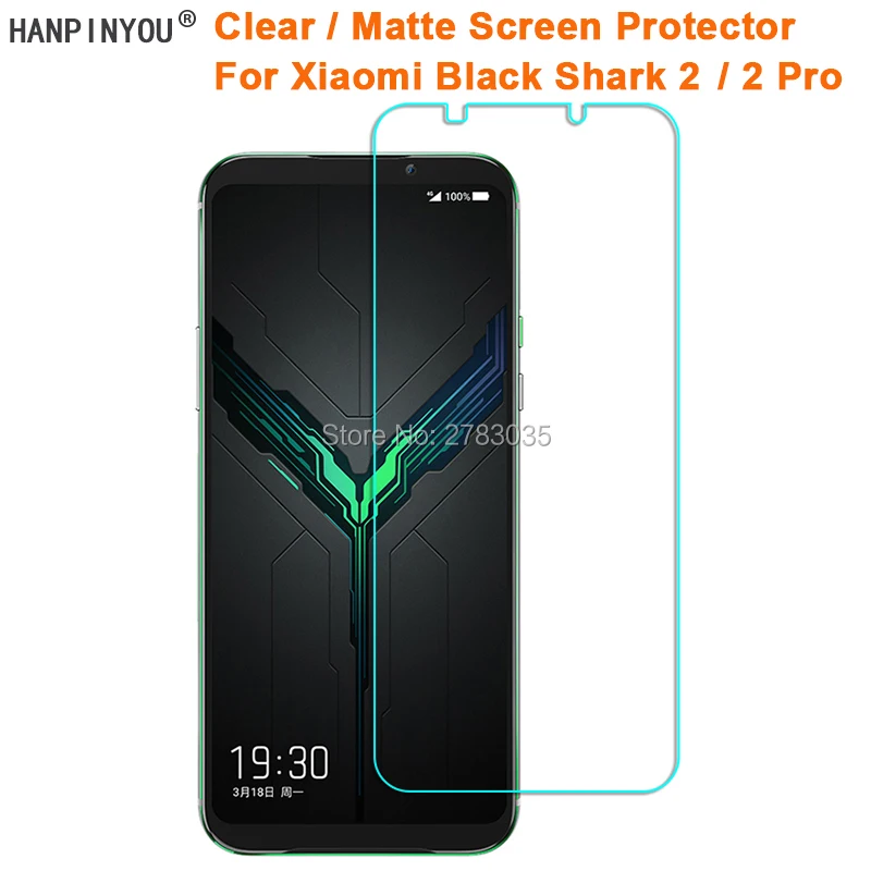 Для Xiaomi Black Shark 2 / Pro 6 39 &quotпрозрачная глянцевая/Антибликовая матовая защитная