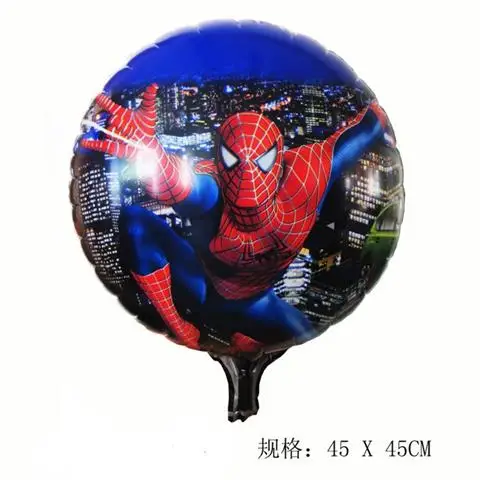 Balloons-1pcs "Человек-паук" 1st День рождения поставки праздничные украшения: воздушные шары пользу с принтом Человека-паука скатерть детский душ Декор посуда для маленьких мальчиков - Цвет: Balloons-1pcs