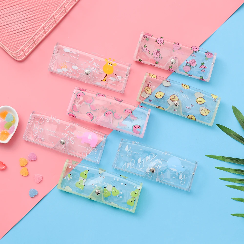 1 предмет модный прочный Портативный конфеты Цвет Прозрачный Футляр для очков из