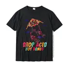 Забавная Хлопковая мужская футболка с надписью Drop Acid Not Bomb Psychedelic LSD Love, мужские топы, футболки в стиле комиксов, облегающие футболки