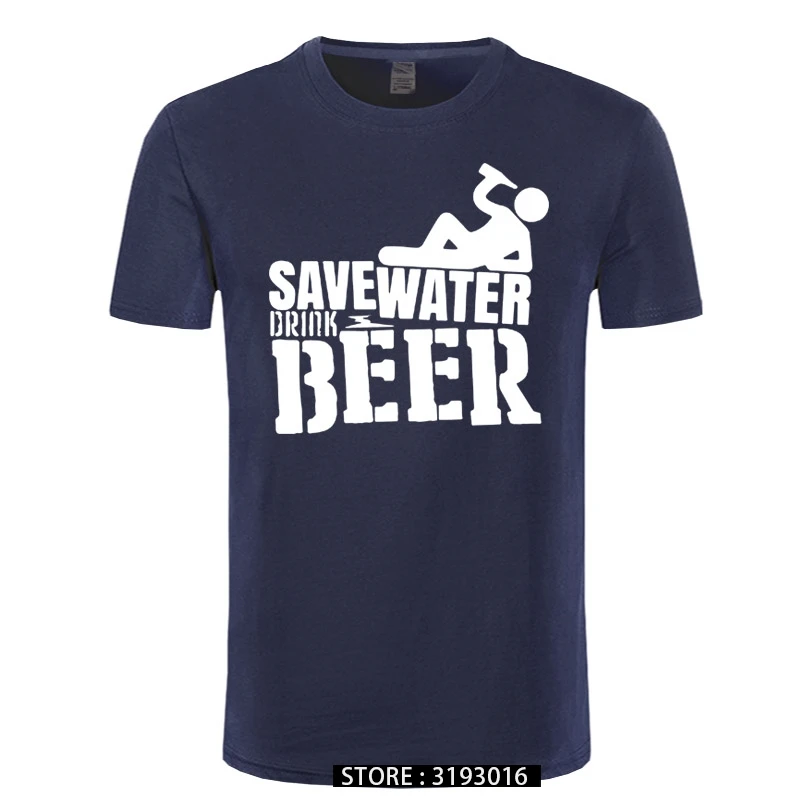 

Мужская футболка с надписью «Save Water Drink Beer», Новое поступление, мужские футболки, Летние повседневные топы для мальчиков, Мужская футболка с забавным принтом, Camisetas Masculina