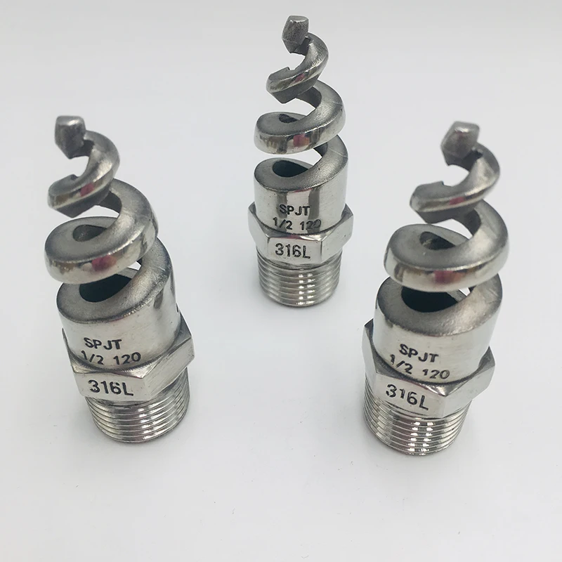 売る 60 度/90 度/150 Dgree/170 度カスタマイズ 316L ステンレス鋼スパイラルジェットノズル工業用スプレーダスト削除ノズル、