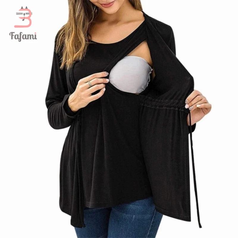 Одежда для кормящих матерей Открытые топы беременных S XXL Модная свободная одежда