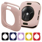 Мягкий силиконовый чехол для Apple Watch, 44 мм, 40 мм, IWatch, чехол 42 мм, 38 мм, защитный бампер для Apple Watch серии SE 1, 2, 3, 4, 5, 6