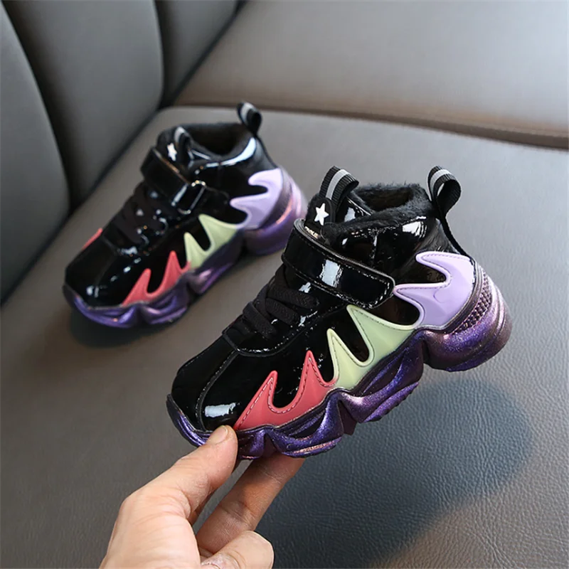 Зимняя новая детская обувь для мальчиков 2020 теплая хлопковая спортивная улицы