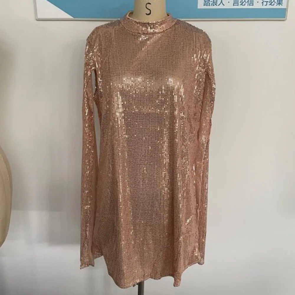 

Western Style Ladies Dresses Spring Autumn New Fashion Oversize African Loose Casual Designer Creative Sequins Cape Sleeve