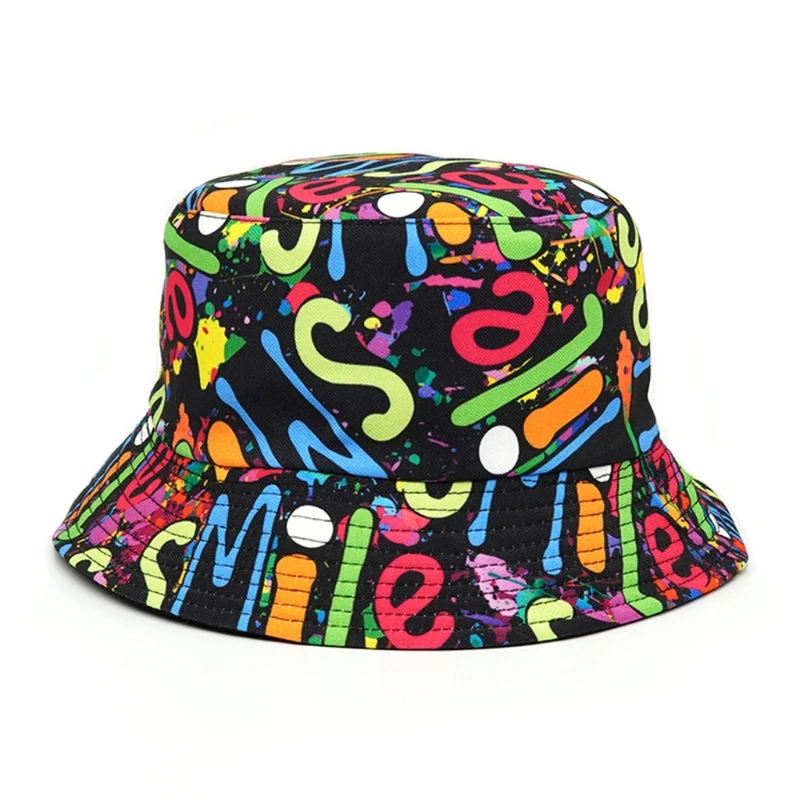 

Color Graffiti Sun Breathable Hat Non-glare Diminish UV Irradiation