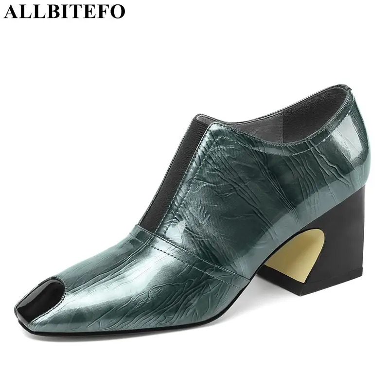 

ALLBITEFO high quality genuine leather sexy high heels women shoes women high heel shoes brand high heels office ladies shoes