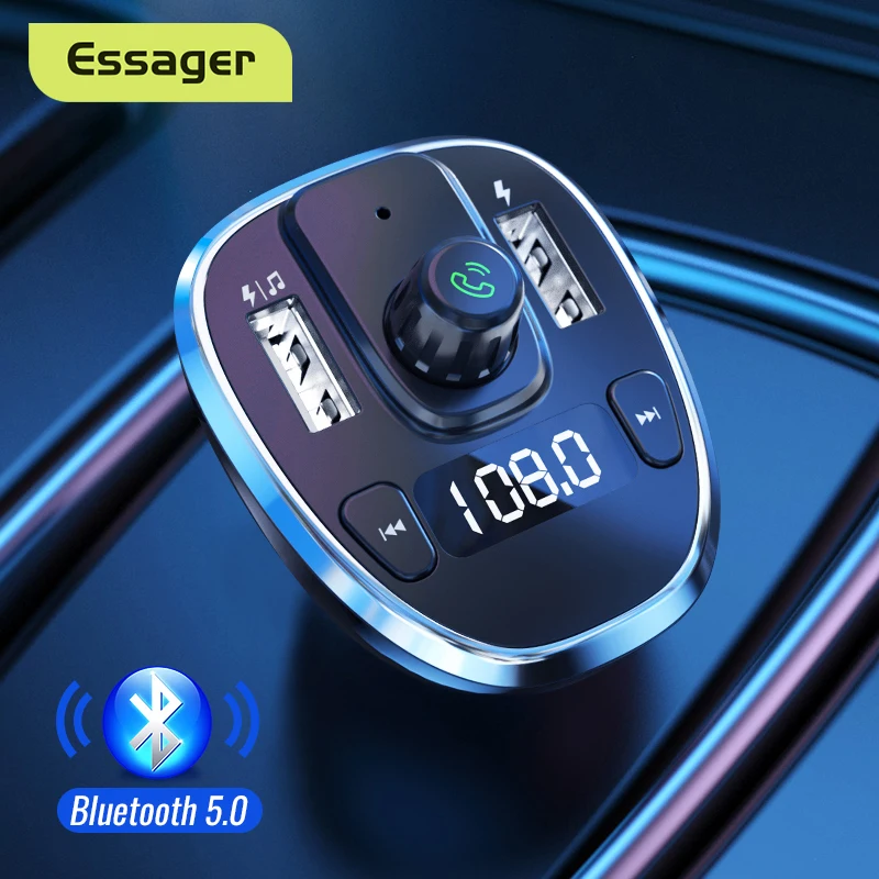 Автомобильное зарядное устройство Essager FM-передатчик Bluetooth автомобильный