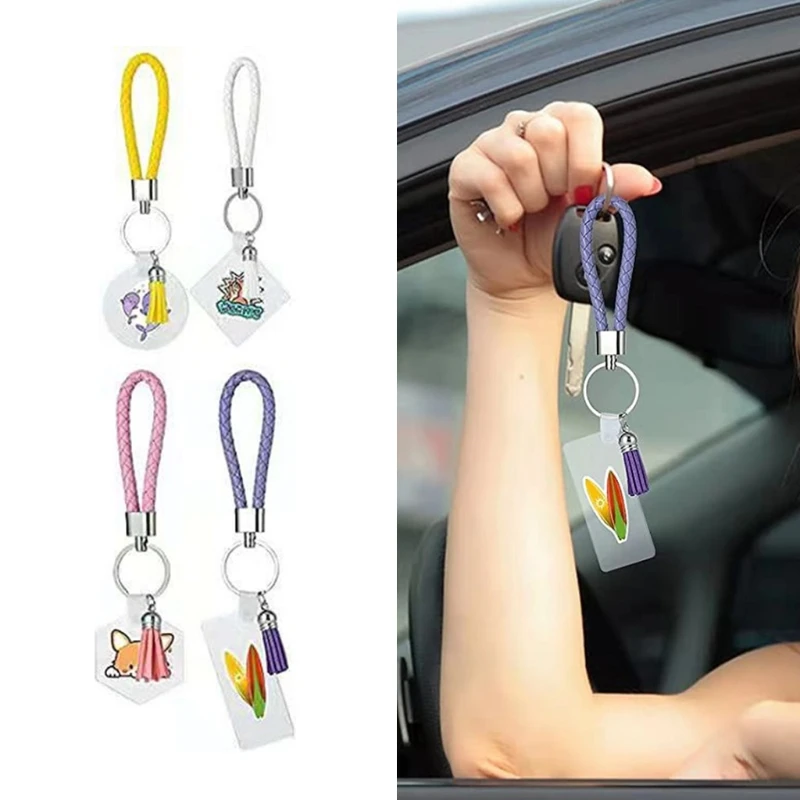 

Acrylic Keychain Blanks 144Pcs Clear Keychains Including 4 Shapes 32pcs Acrylic Blanks 32pcs Key Rings 24pcs Key Chain