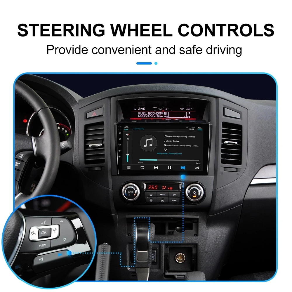 Автомагнитола pro 2 din мультимедийный видеоплеер GPS-навигатор 2G + 128G Android 10 для Mitsubishi