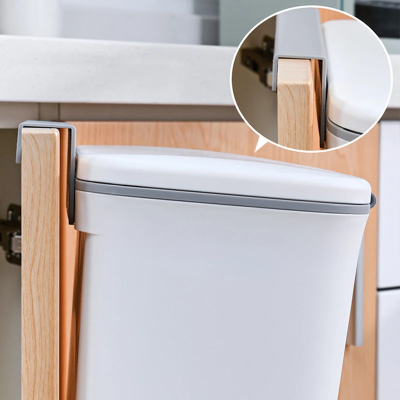kitchen cabinet door hanging trash garbage bin container waste bins kitchen bathroom hanging holders trash bin cleaning tools free global shipping