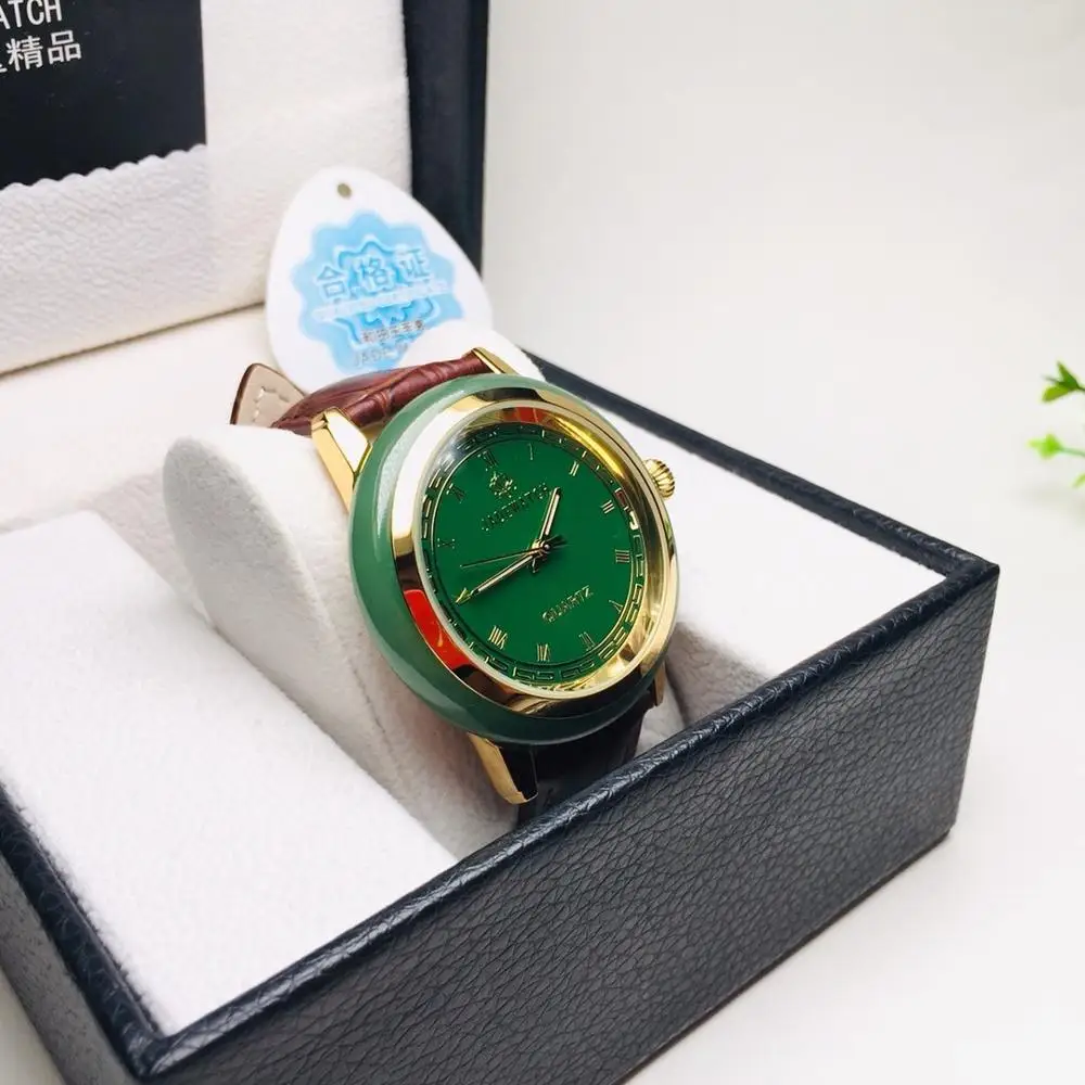 

LUXURY BRAND WRISTWATCH COUPLE NATURAL AUTHENTIC AND NEW MS. WATCH JADE FASHION TREND POPULAR CLASSIC BUSINESS MEN'S CLOCK