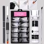 Гель для ногтей быстрая формовка Типсы для ногтей двойная форма для наращивания пальцев Маникюр двухсторонний толкатель для кутикулы из нержавеющей стали