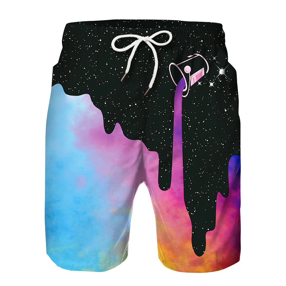

Men Beach Shorts Board Shorts Beach Board Shorts Starry Sky Printed Swimming Pants Short Pants Male Fashion Sweatpant Sportswear