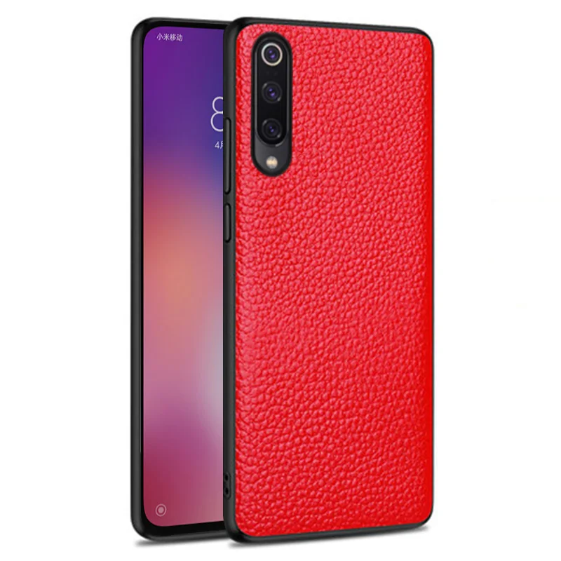 Red Чехол для телефона для Xiao mi Red mi Примечание 7 5 6 8 Pro 6A 7A mi 9T 8 se A1 A2 A3 Lite чехол mi x 2S 3 S Max 3 Y3 Poco F1 Litchi текстурный чехол - Цвет: Red
