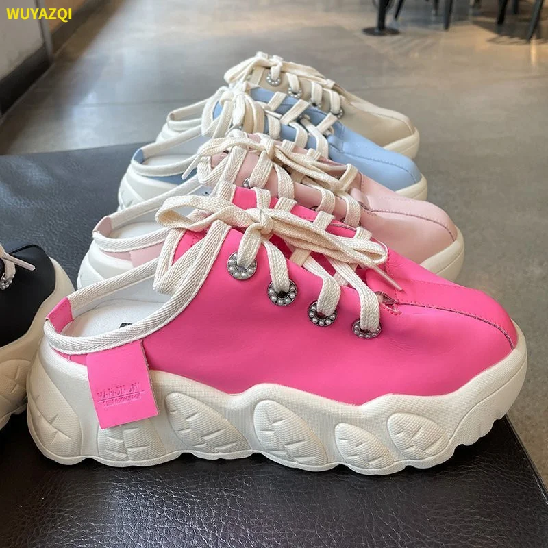 

WUYAZQI женская повседневная обувь Baotou тапочки новая уличная Женская пляжная обувь модная женская обувь B8