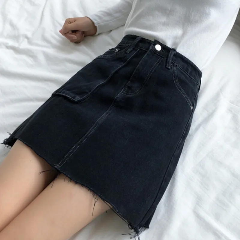 Летняя женская юбка с высокой талией юбки женские s трапециевидная мини-юбка