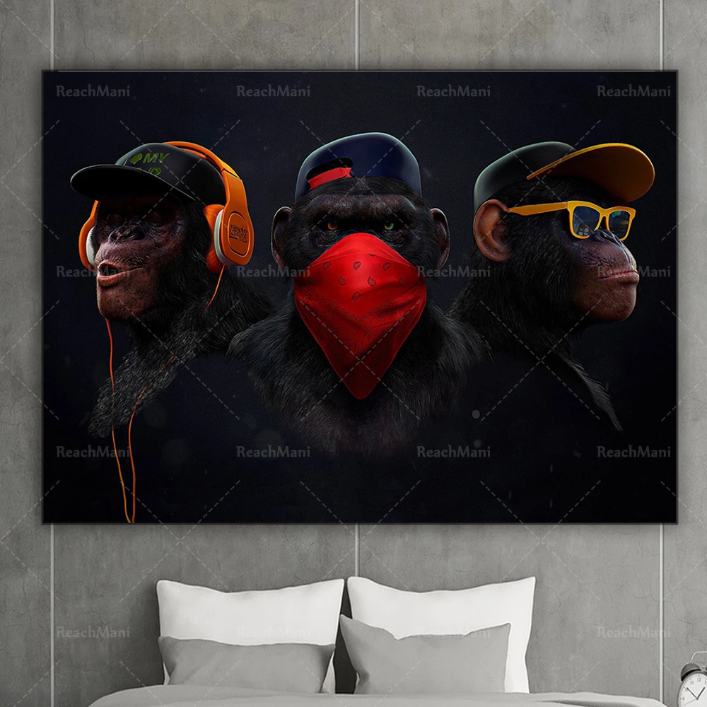 

Monkey Graffiti Print Poster Home décor art Poster for game room Wall art Gift poster Office décor
