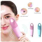 Электрическая силиконовая Очищающая щетка для лица, массажный очиститель лица, водонепроницаемый Ультразвуковой вибрационный очиститель лица, удалитель черных точек