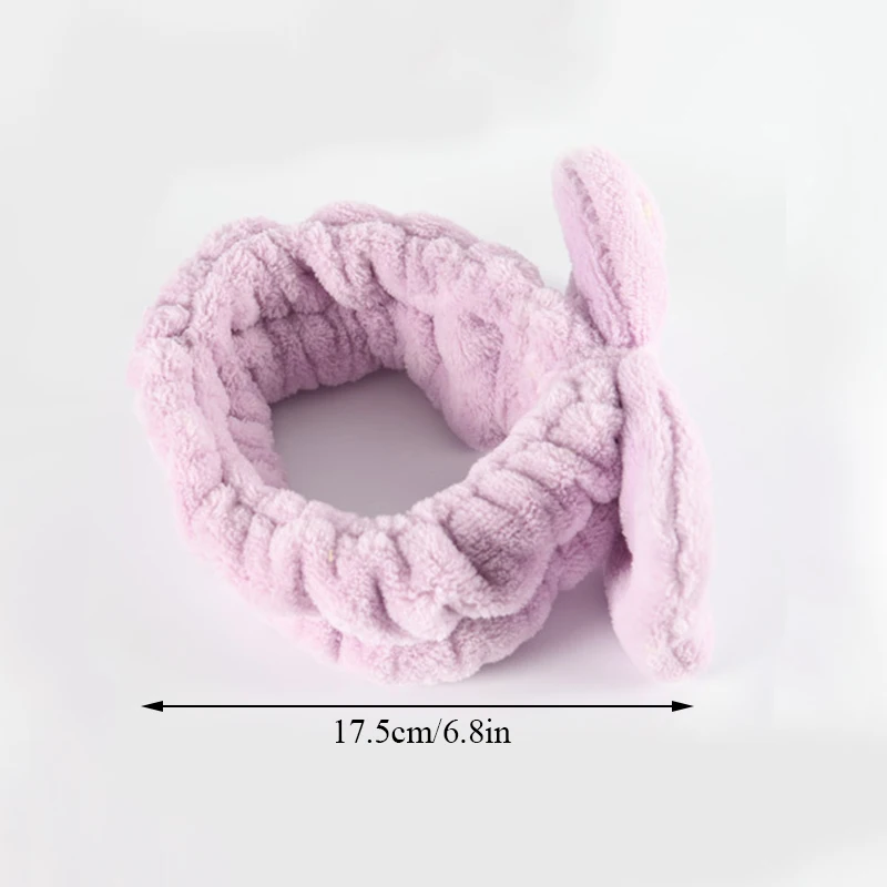 

Korea INS Daisy Flower Coral Fleece Headband For Women Wash Face Bow Hairband Solid Color Hair Band Turban Wrap Hair Accessories