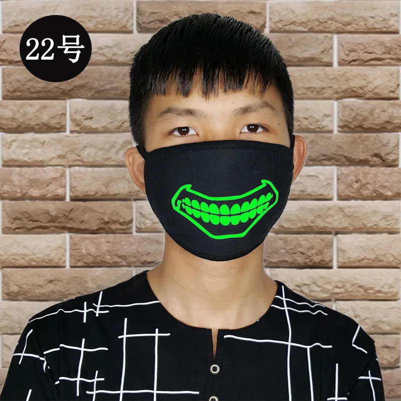 1 шт. хлопковая противопылевая маска для рта флуоресцентная Ушная петля модный