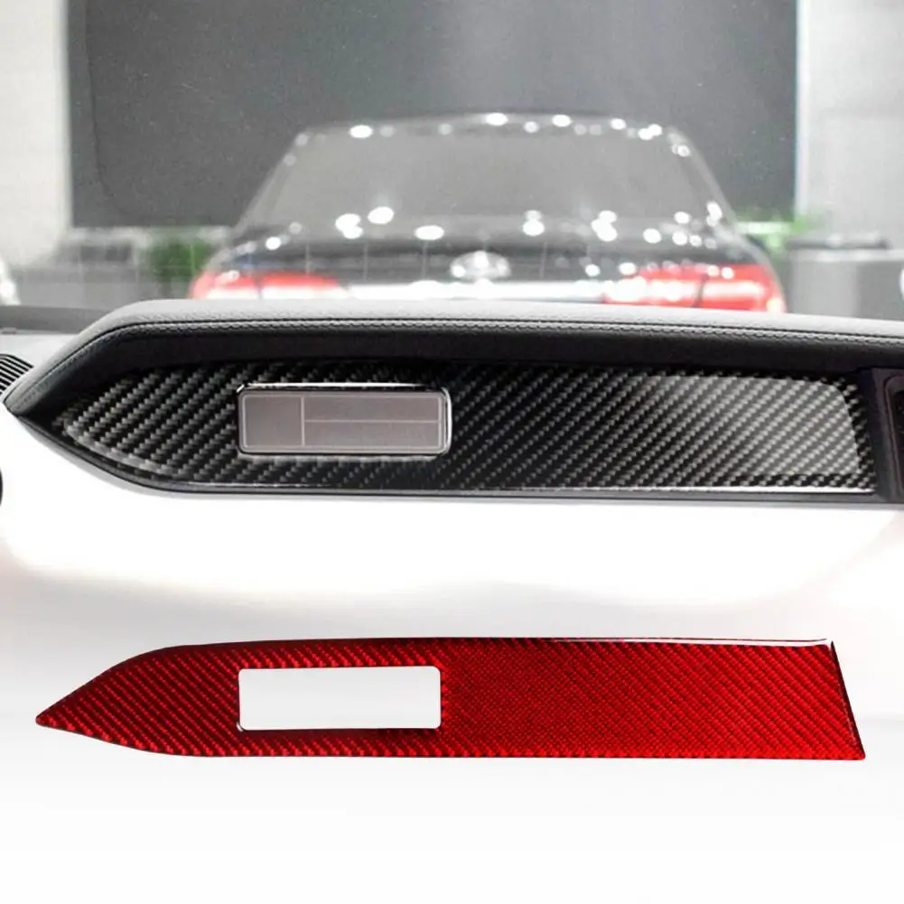 

50% Hot Sales Dash Board Sticker Reusable 3D Carbon Fiber Car Panel Mouldings Cover for Mustang 2015-2019