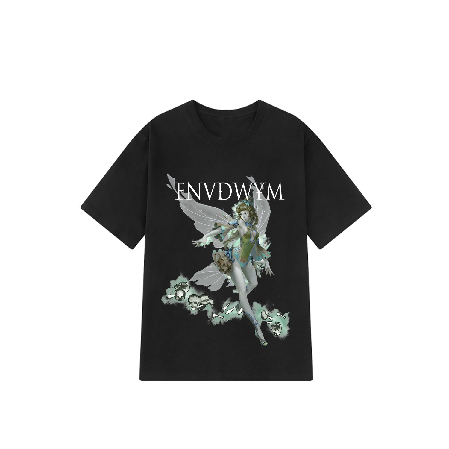 Женский топ в стиле ретро футболка с принтом черепа эльфа готическом уличная