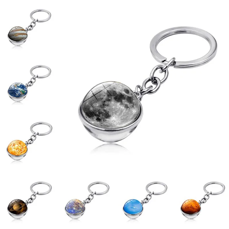 Брелок для ключей с солнечной системой двусторонний держатель изображением
