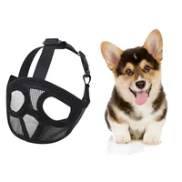 pet dog muzzle breathable basket muzzles for dog anti biting chewing barking mesh bulldog muzzle comfy soft silicone