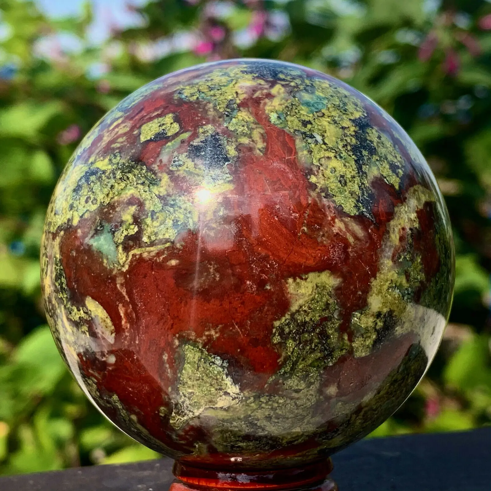Природный Дракон крови камень кварц кристалл СФЕРА ШАР ИСЦЕЛЕНИЕ | Дом и сад