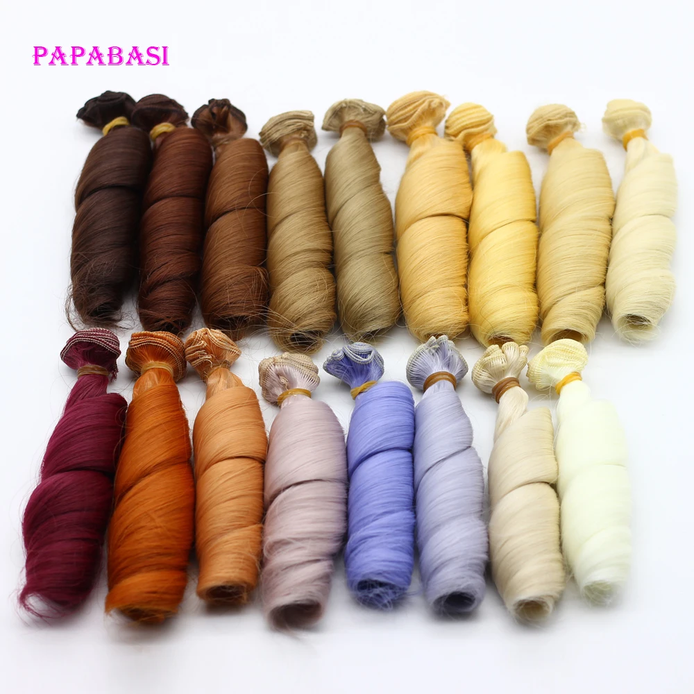 15*100 см парики с волнистыми волосами для кукол коричневый черный хаки высокая