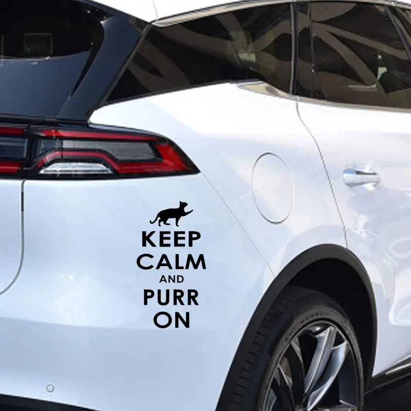 YJZT x см Виниловая наклейка на окно автомобиля с надписью Keep Calm And Purr On Cat's Lover's
