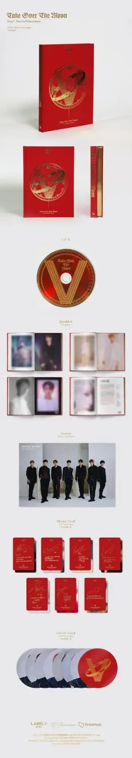 Расписанный вручную WayV с автографом захват Луны мини 2 Альбом Бесплатная