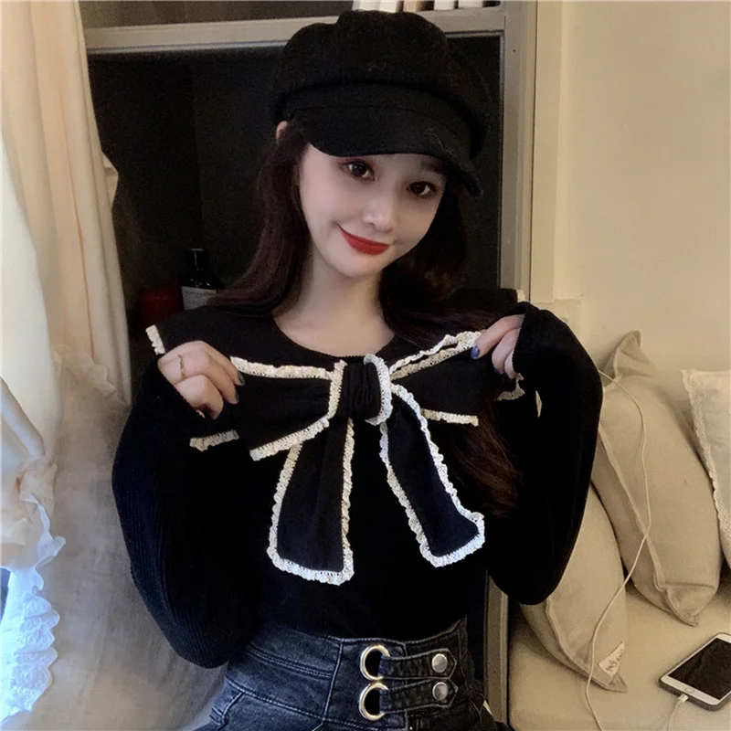 Joinyouth женские топы корейские одноцветные с бантом полная Harajuku блузки новинка 2020