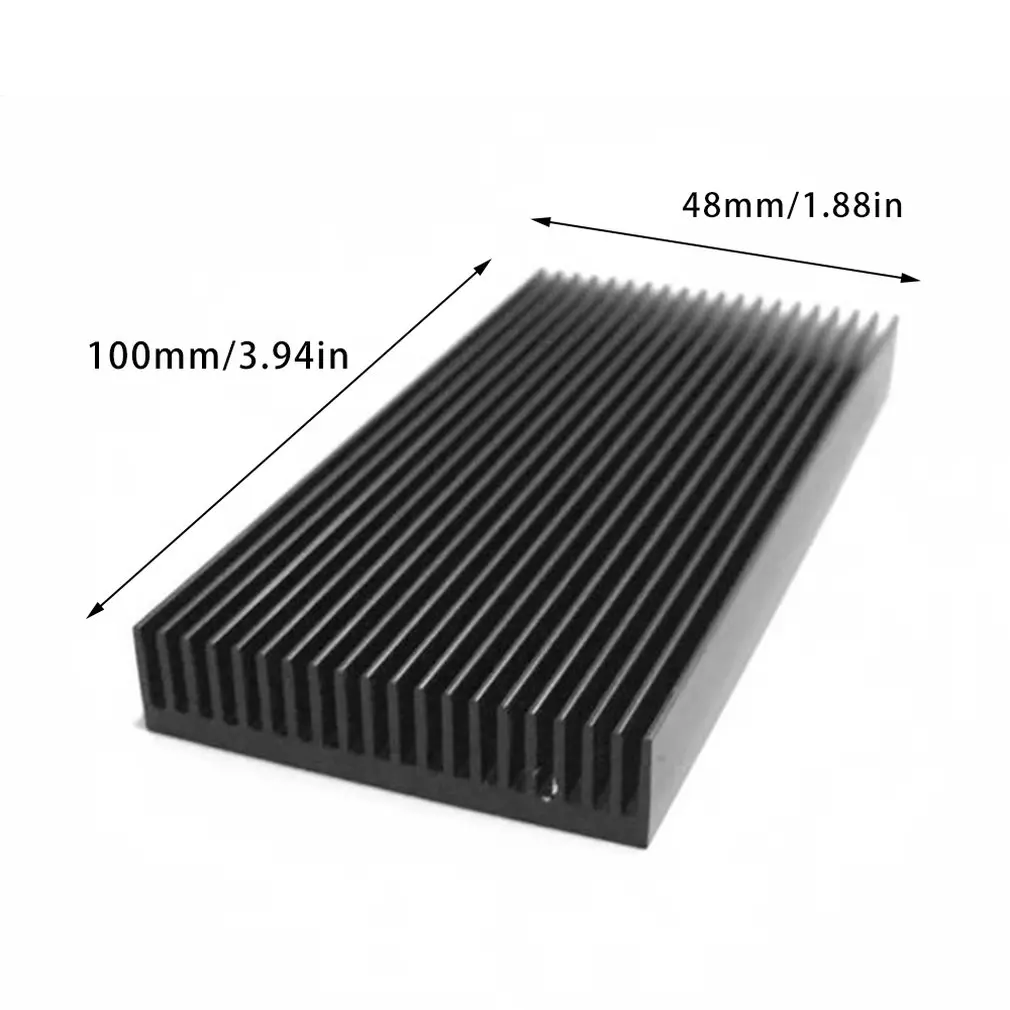 

1pcs Aluminum heatsink LED heatsink 48x11-100mm heat sink Aluminum profiles Aluminum color Chassis radiator