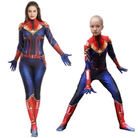 superhero women movie captain cosplay costumes adult children jumpsuits halloween party girl clothing gift